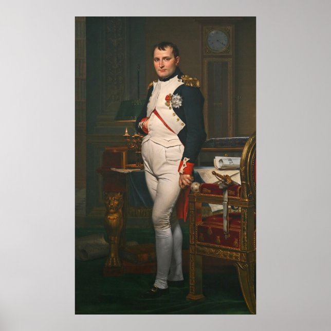 Póster El emperador Napoleón en su estudio en la Tuilerie (Frente)