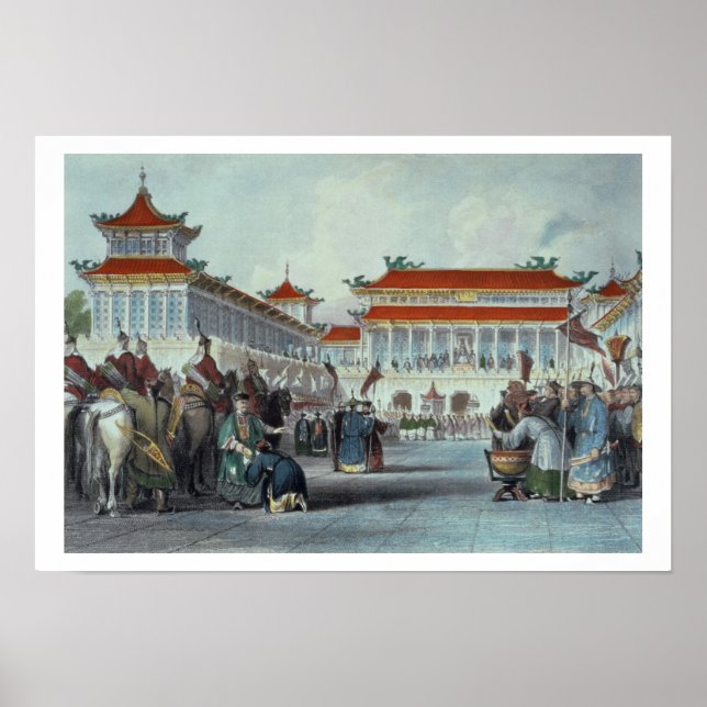 Póster El emperador Teaon-Kwang revisando sus guardias, P (Frente)