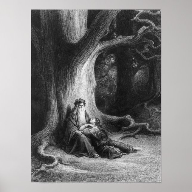 Póster El encantador Merlin y el Hada Vivien (Frente)