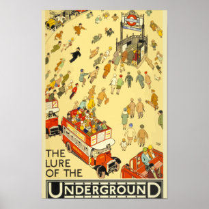 Póster El encanto de los viajes subterráneos en Londres