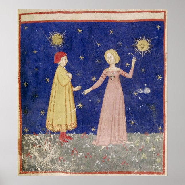 Póster El encuentro de Dante y Beatrice (Frente)