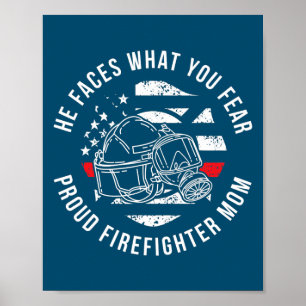 Póster Él Enfrenta Lo Que Tienes Miedo Fuego Orgullosa Ma