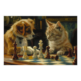 Póster El enfrentamiento de los académicos | El gato y el