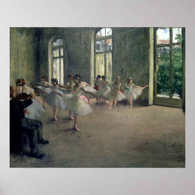 Póster El ensayo, c.1873-1878 Edgar Degas (Frente)