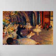 El Ensayo del Ballet en el Escenario de Degas