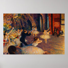 Póster El Ensayo del Ballet en el Escenario de Degas