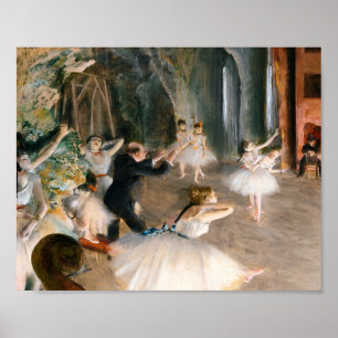 Póster El ensayo en escena de Edgar Degas