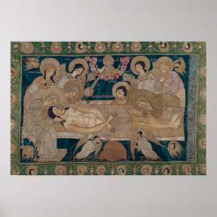 Póster El Entombment, escuela de Moscú, 1678