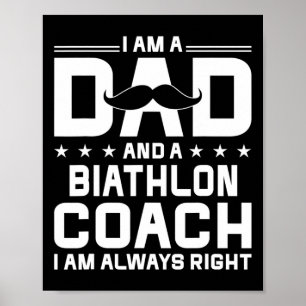 Póster El entrenador de biatlón de papá siempre es divert