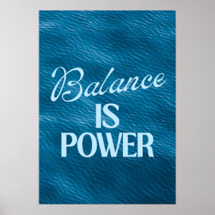 Póster El equilibrio es poder. Inspiración