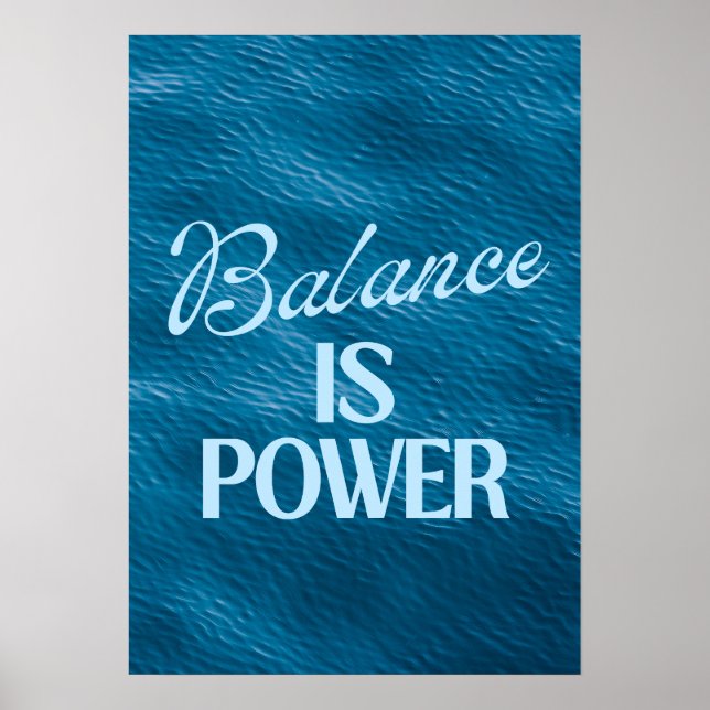 Póster El equilibrio es poder. Inspiración (Frente)