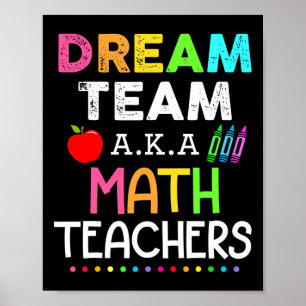 Póster El equipo de ensueño de profesores de matemáticas,