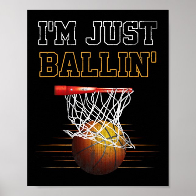 Póster El equipo de entrenadores de baloncesto I'm Just B (Frente)