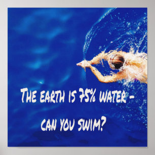 Póster El equipo de natación está encantado de nadar