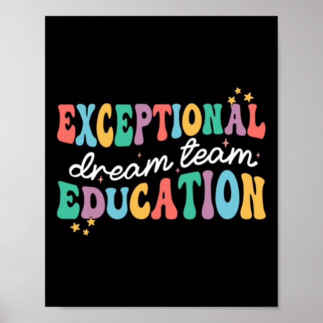 Póster El equipo de Sueño de Educación Excepcional Sped E (Frente)
