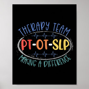 Póster El Equipo De Terapia Pt Ot Slp En Mujeres Haciendo
