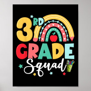 Póster El equipo de tercer grado de escuadrón se divertía