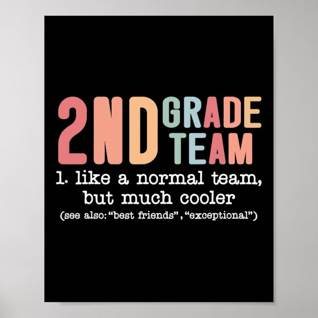 Póster El equipo docente de segundo grado como un equipo  (Frente)