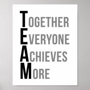 Póster El equipo juntos cada uno alcanza más