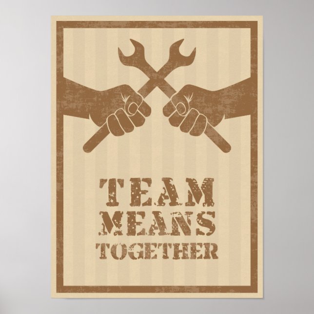 Póster El equipo significa "juntos" (Frente)