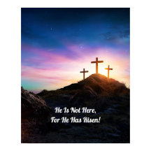 Él es Poster de texto editable de Risen/Easter