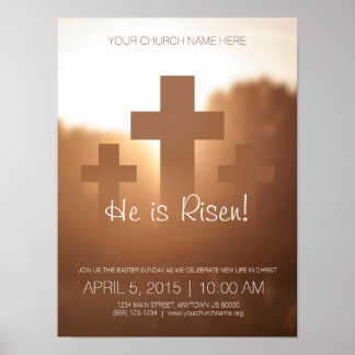 Póster ¡Él es Risen! Personalizable Poster Domingo de Pas