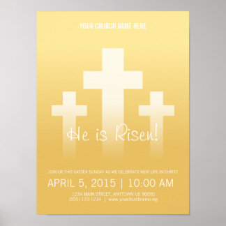 Póster ¡Él es Risen! Personalizable Poster Domingo de Pas