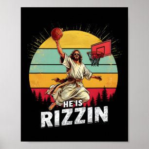 Póster Él Es Rizzin Jesús El Cordero De Dios Feliz Pascua