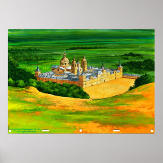 Póster El Escorial - visto desde Monte Abantos