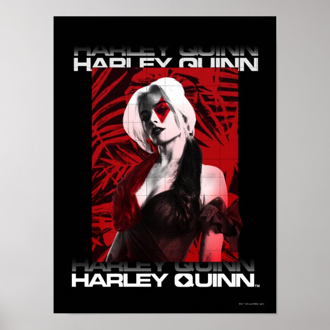 Póster El escuadrón suicida | Retrato de Harley Quinn Red (Frente)
