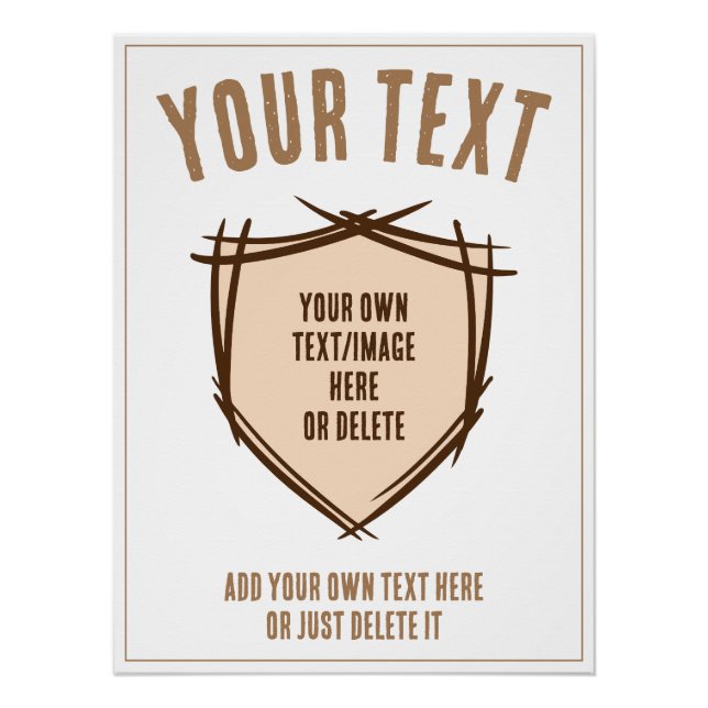 Póster El escudo de Knight. Escudo de armas Tarjeta de se (Anverso)