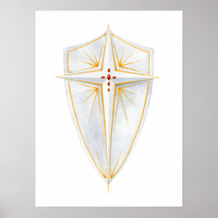 Póster El escudo del poster de la fe (18 x 24)