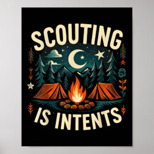 Póster El Escultismo De Camping Es Un Camperador De Inten