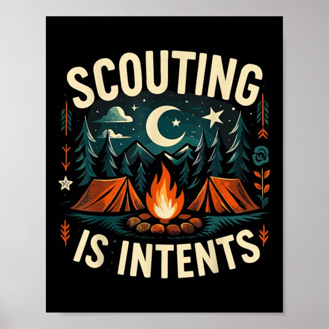 Póster El Escultismo De Camping Es Un Camperador De Inten (Frente)
