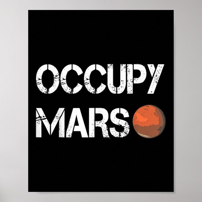 Póster El espacio Occupy Mars del Explorador (Frente)