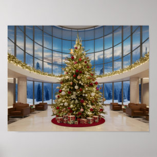 Póster El espacioso vestíbulo de oficinas con ventana pan