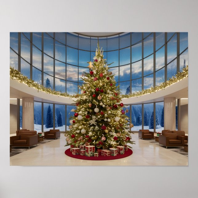 Póster El espacioso vestíbulo de oficinas con ventana pan (Frente)