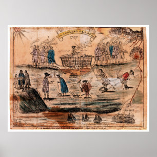 Póster El espejo de 1787 de Amos Doolittle