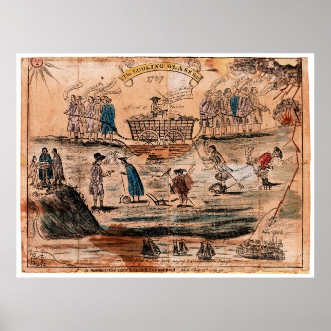 Póster El espejo de 1787 de Amos Doolittle (Frente)