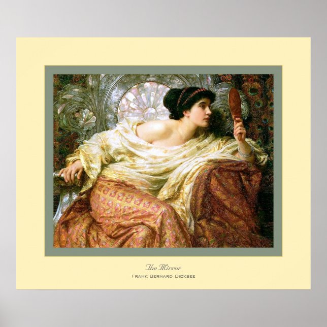 Póster El espejo~ Frank Bernard Dicksee (Frente)
