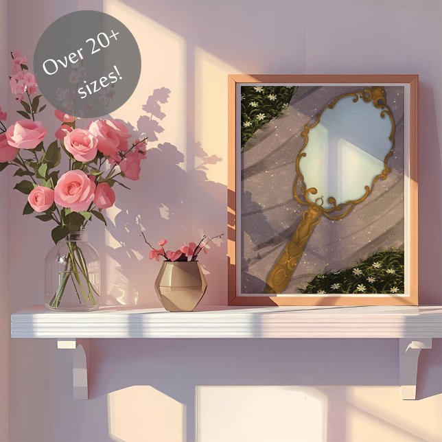 Póster El espejo I - Un espejo dorado en la hierba (Subido por el creador)