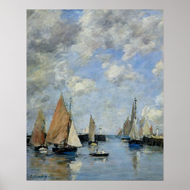 Póster El espigón en la alta marea, Trouville (Frente)