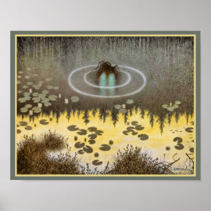 Póster El espíritu acuático de Theodor Severin Kittelsen