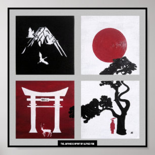 Póster El Espíritu Japonés Pintura de Alfred Fox
