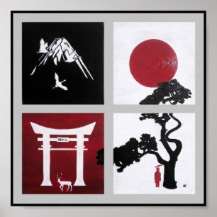 Póster El Espíritu Japonés Pintura de Alfred Fox