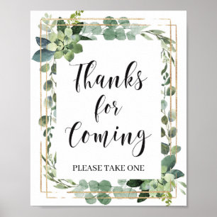 Póster El espléndido boho de la vegetación gracias por la
