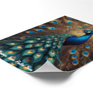 Póster El esplendor majestuoso: El pavo real de Boho