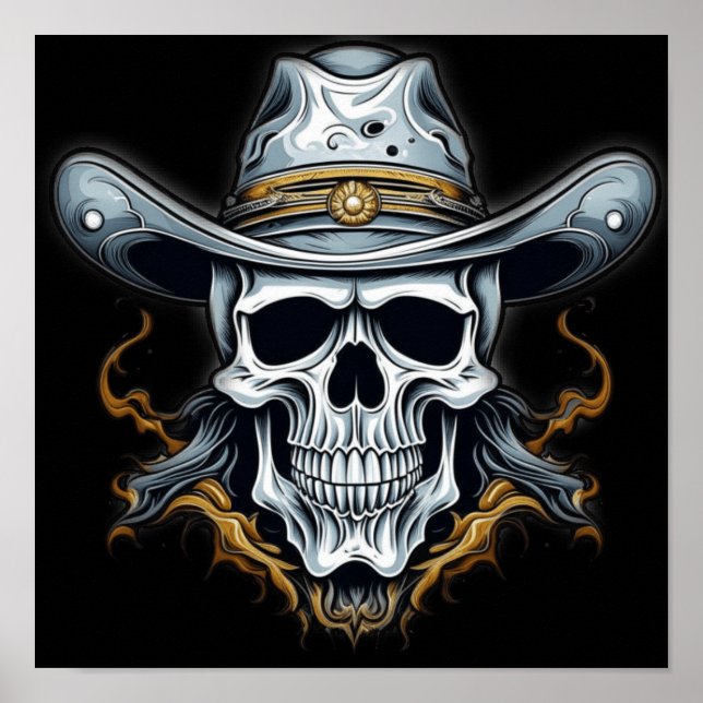 Póster El esqueleto de Cowboy (Frente)