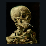 Póster El esqueleto Vincent Van Gogh con un cigarrillo en<br><div class="desc">El esqueleto Vincent Van Gogh con un Poster de cigarrillos en llamas</div>