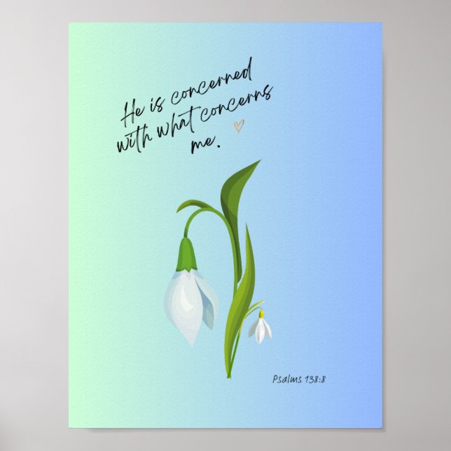 Póster Él está preocupado por lo que nos preocupa. (Frente)